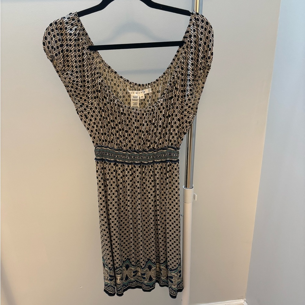 Max Studio Geometric Pattern Dress